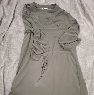 Naked Zebra Long Sleeve Green Dress